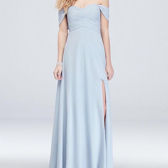 David's Bridal Dresses Ice Blue Davids Bridal Dress Poshmark